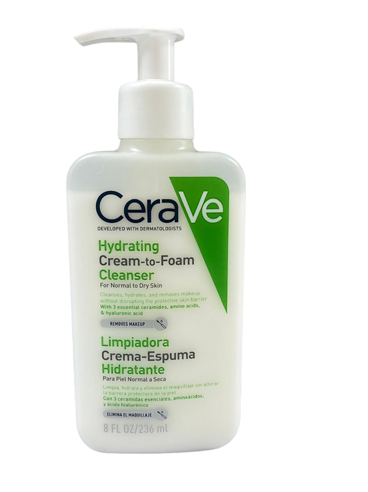 CERAVE limpiador crema espuma hidratante